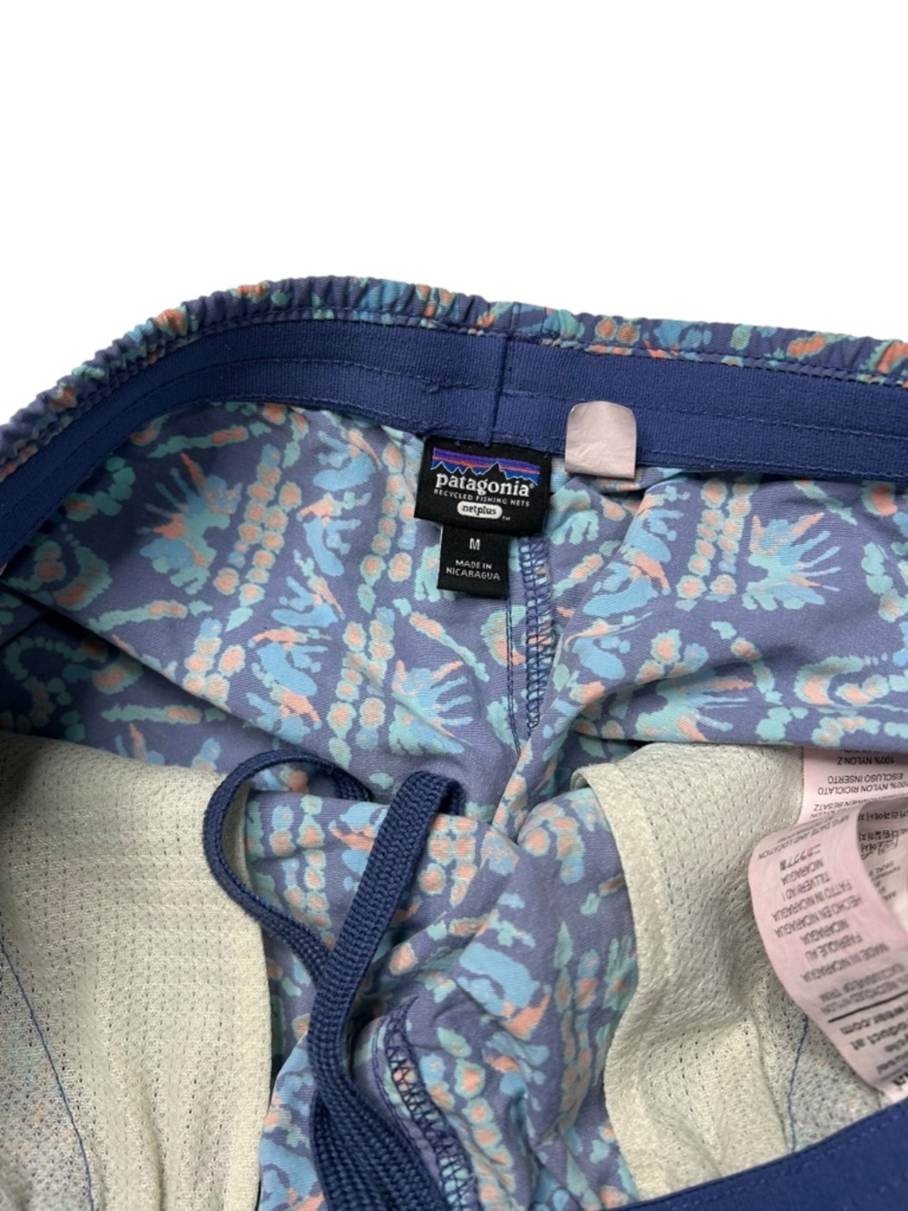 Patagonia Baggies Shorts 5" Current Blue Tropical Print Medium - Picture 6 of 11